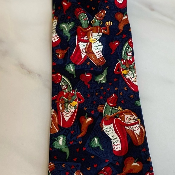 Tabasco Sauce Dancing Bottles Silk Fun Tie - Picture 3 of 6